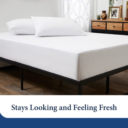 Luxury Mattress Protector - Blend of Rayon Derived from Bamboo - College Dorm Room Essentials - Ultra Soft Comfort, Stays Cool & Quiet - Premium Fitted Sheet Style (Twin XL)