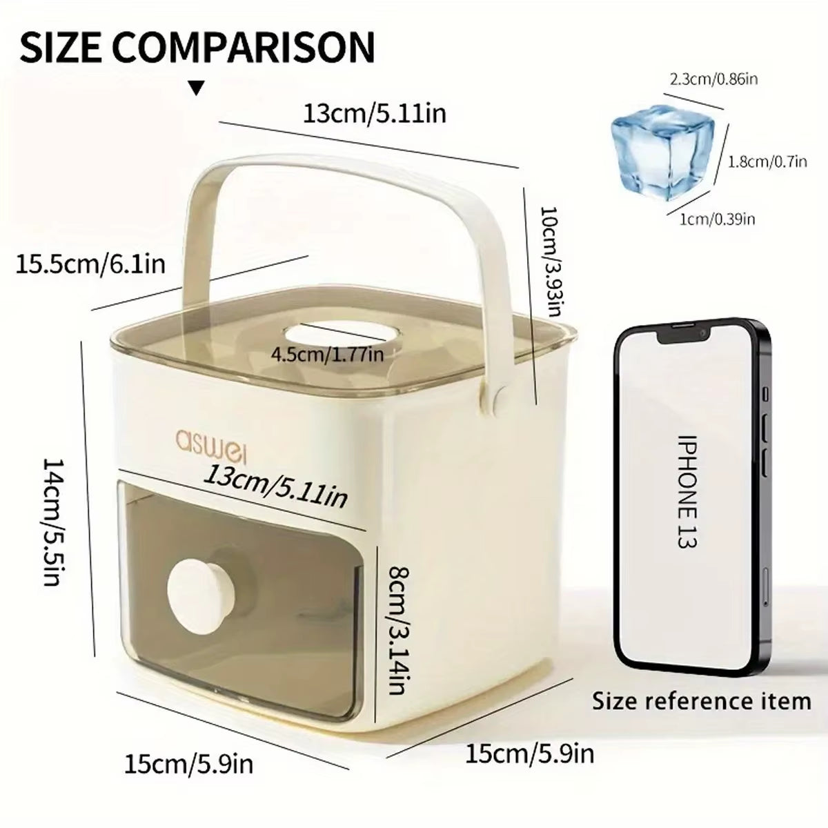 48-Cube Ice Maker with Easy-Press Lid - Double Layer, DIY Frozen Treats & Beverage Essential,Kitchen Accessories,Gadgets