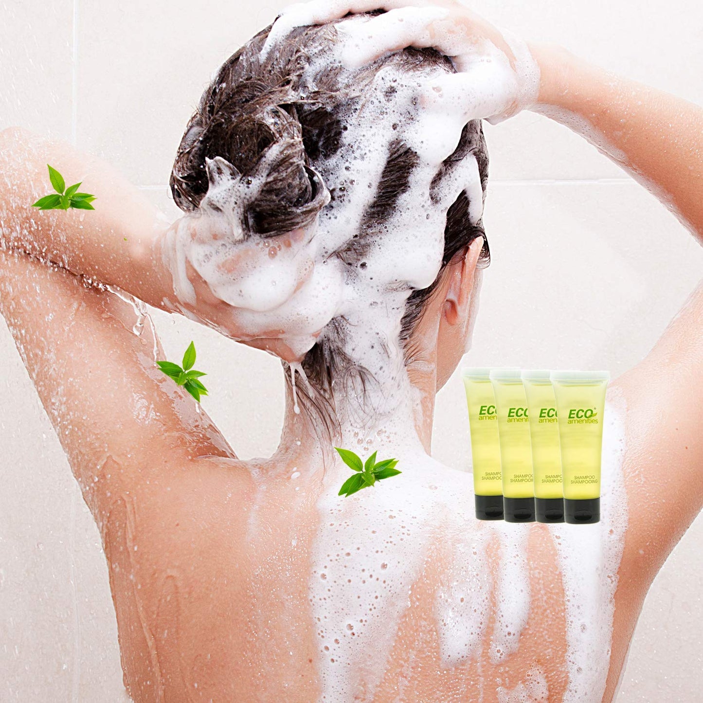 , 200 PACK: Mini Size 1 Ounce Travel Shampoo & Conditioner Sets, Green Tea Scent - 2 in 1 Shampoo & Conditioner, Natural, Cruelty-Free, Sustainably Packed, TSA Approved
