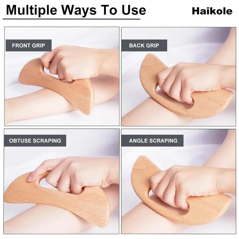 1Pc-6Pcs Wooden Massage Tool Set, Manual Wood Massager, Muscle Massage Tools, Herbal Therapy Massage Tools, Multi-Pack