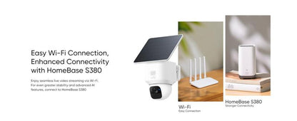 Eufy Security SoloCam S340 - 360° Solar Security Camera with 3K Resolution & AI Tracking | No Monthly Fees