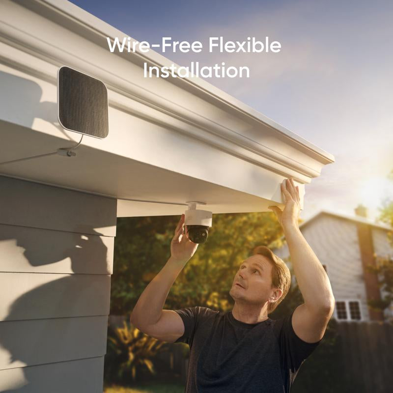 Eufy Security Solocam S340 360° Pan & Tilt Solar Security Camera 2.4 Ghz Wi-Fi No Monthly Fee Homebase S380 Compatible - Ai Auto Lock and Tracking
