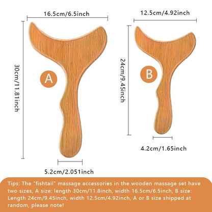 1Pc-6Pcs Wooden Massage Tool Set, Manual Wood Massager, Muscle Massage Tools, Herbal Therapy Massage Tools, Multi-Pack