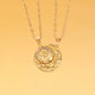 2Pcs/Set Magnetic Couple Matching Necklace Sun Moon Heart Shape Magnet Paired Pendant Jewelry Chain Choker Fashion Lover Gift