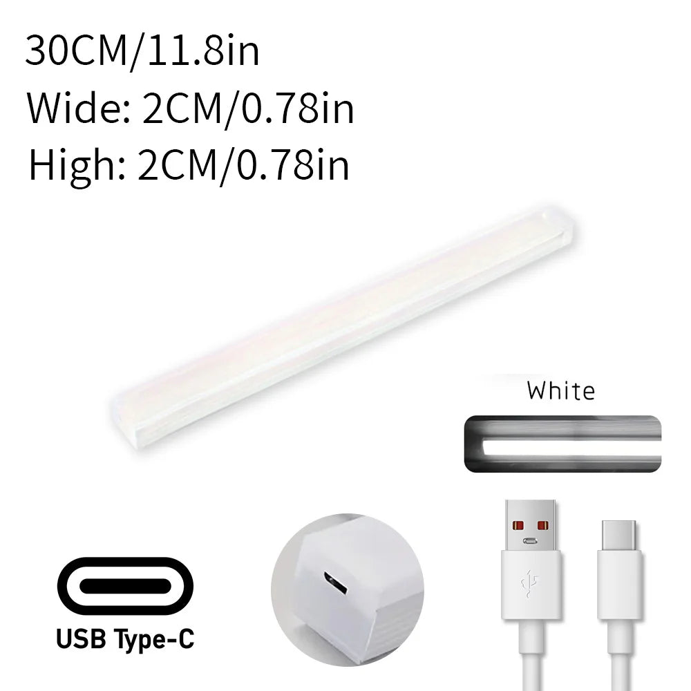 LED Motion Sensor Light Night Light USB under Cabinet Light for Kitchen Cabinet Bedroom Wardrobe Sensor Indoor Lighting