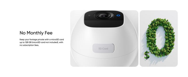 Eufy Security SoloCam S340 - 360° Solar Security Camera with 3K Resolution & AI Tracking | No Monthly Fees