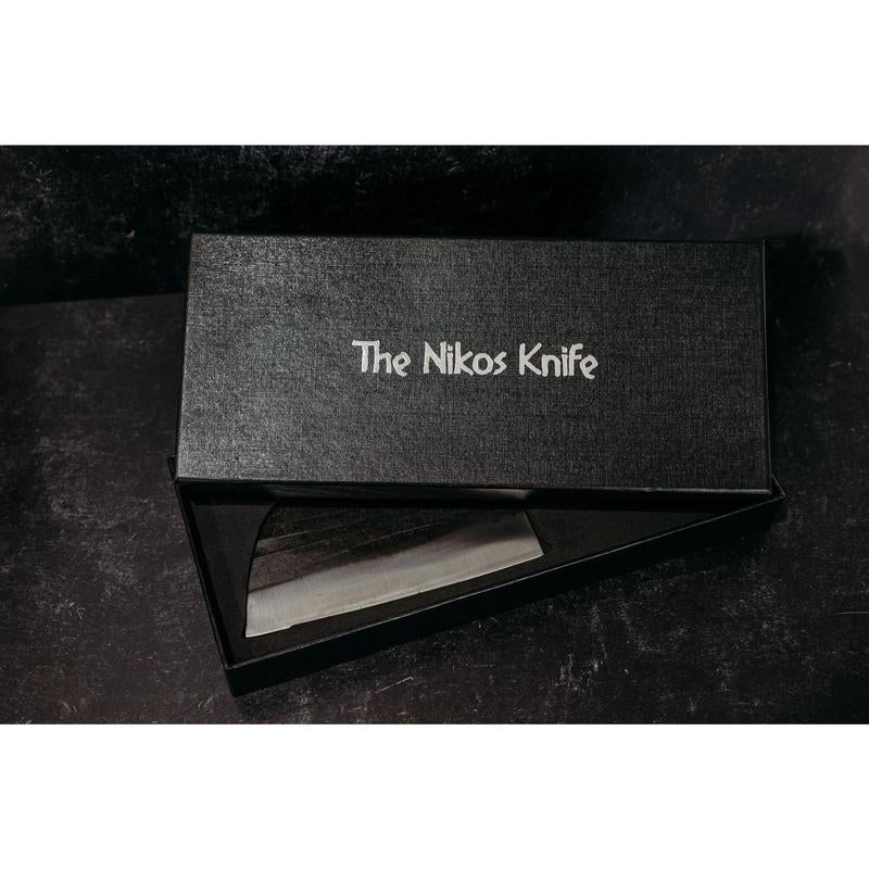 The Nikos Knife – Handmade Razor-Sharp Chef Knife | High-Carbon Steel Blade with Ergonomic Handle | Professional Kitchen Knife for Meat, Vegetables & More