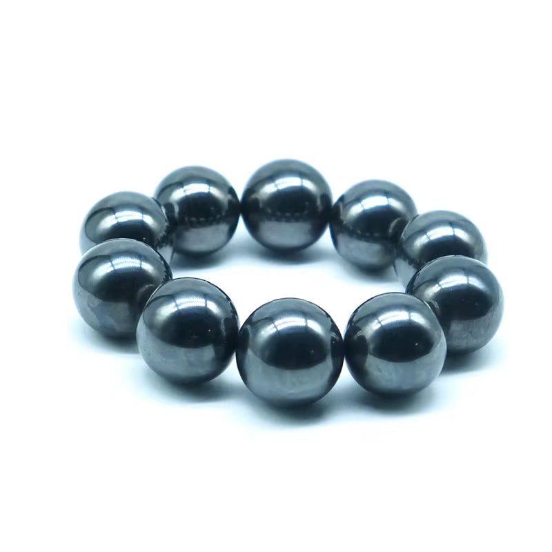 30Mm Strong Magnetic Large Big round Magnet Ball Beads Bracelet Stress Relieving Stone Natural Hematite DIY Home Decoration Gift