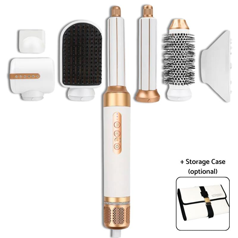 Stylo Air Multistyler - Lightweight Air Wrap Airstyling Set with 7 Attachments for All Hair Types Heatless Curler with Coanda Technology & 2 Year Warranty