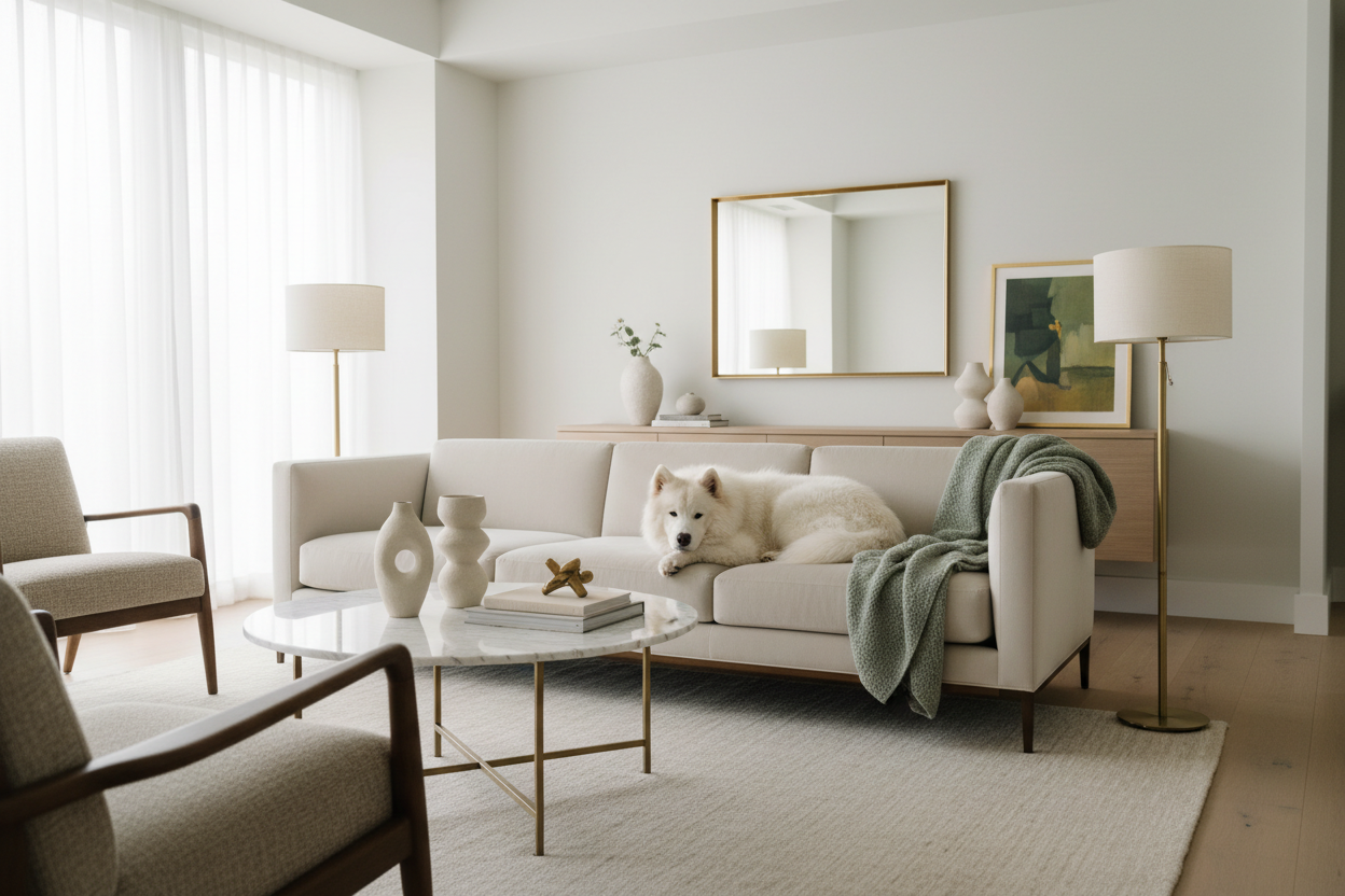 generate an image for my homepage: make it look classy and expensive, pet friendly 