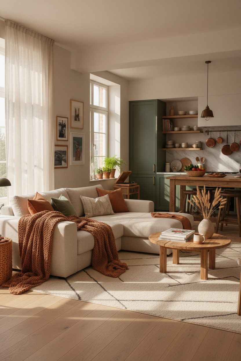 Generate an image for: We believe your home is more than a place—it's a reflection of who you are. Our passion is helping you create spaces that inspire comfort, spark joy, and celebrate the beauty of everyday living. Make the image 3 times taller than wide 