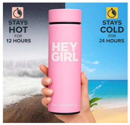 Insulated Tea Infuser Bottle – 450ml Stainless Steel Travel Tumbler