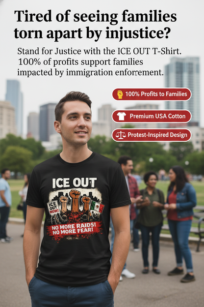ICE OUT T-Shirt – Stand for Justice and Immigration Rights