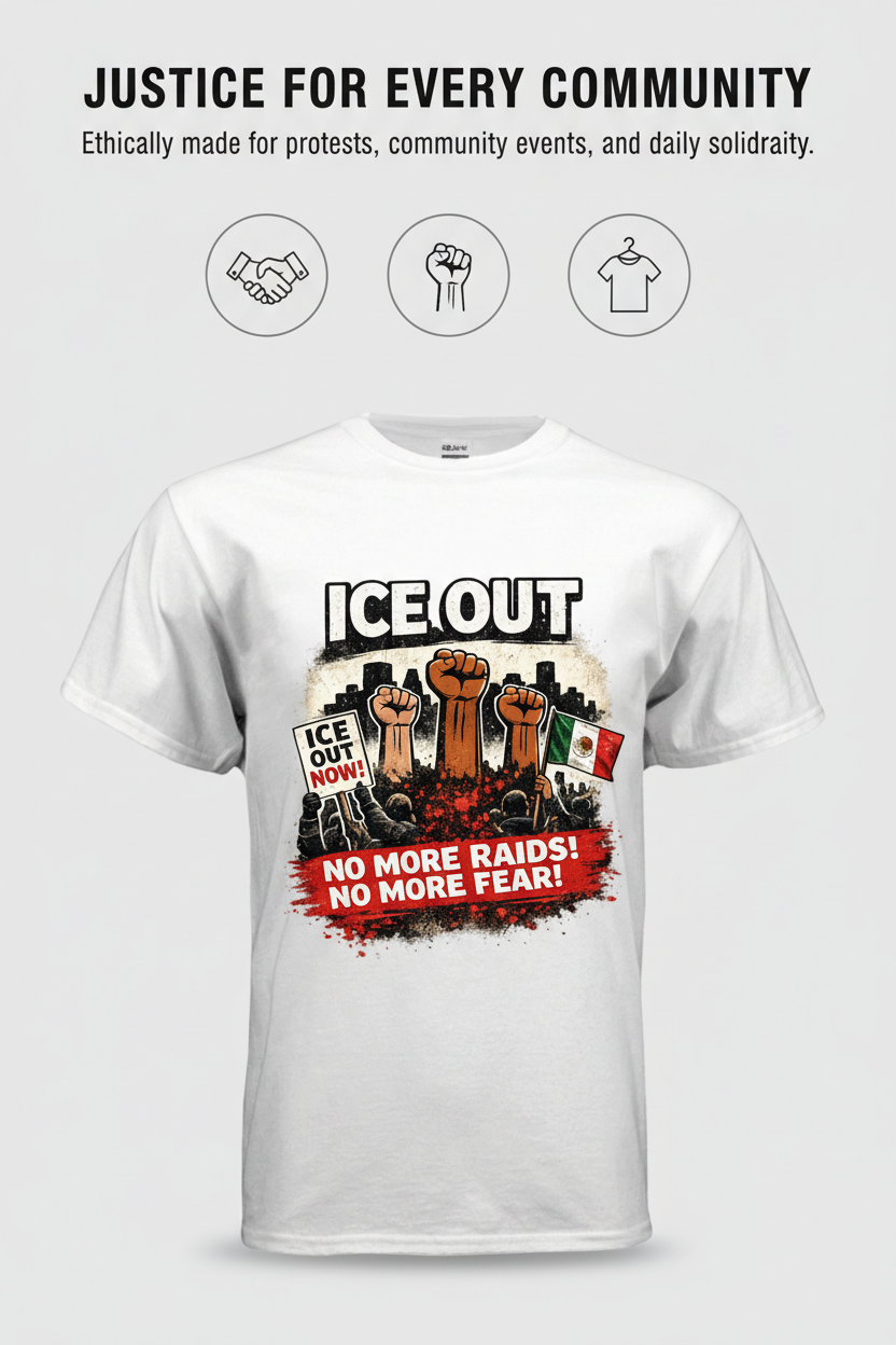 ICE OUT T-Shirt – Stand for Justice and Immigration Rights