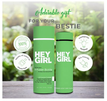 Insulated Tea Infuser Bottle – 450ml Stainless Steel Travel Tumbler