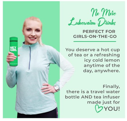 Insulated Tea Infuser Bottle – 450ml Stainless Steel Travel Tumbler